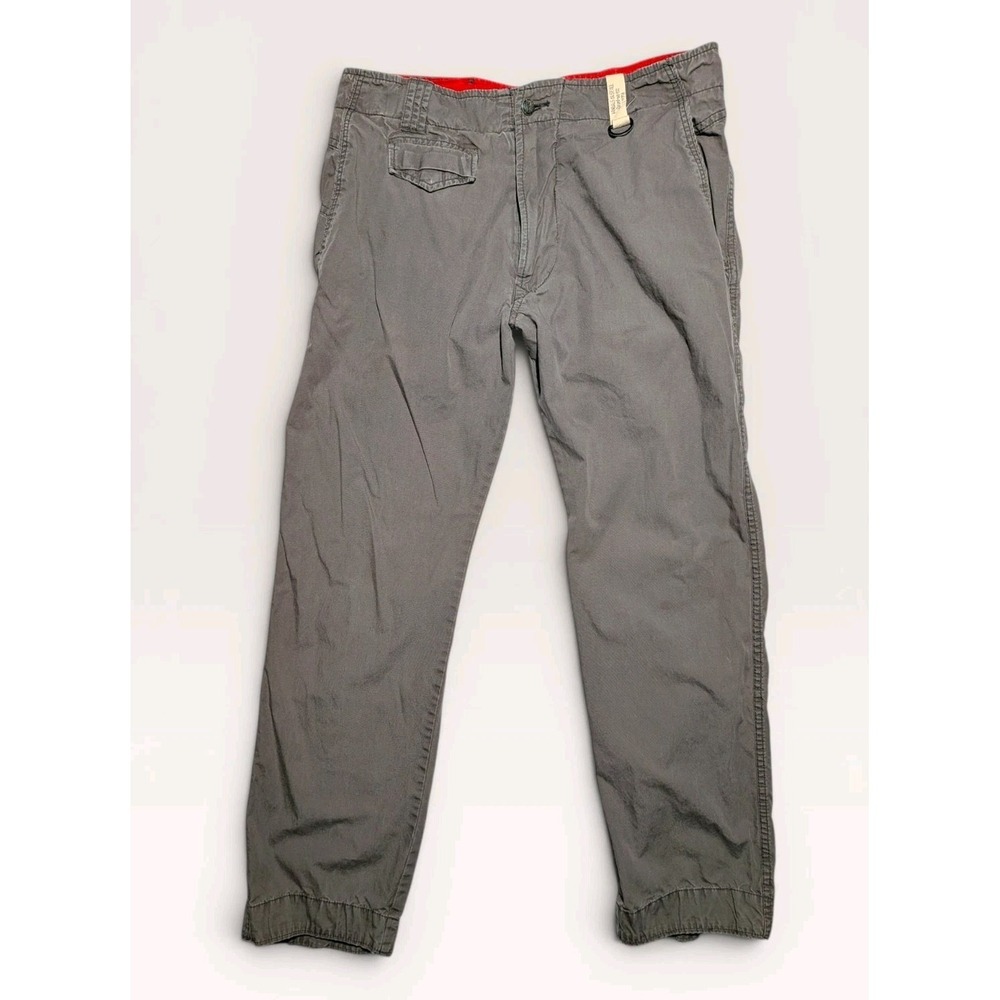 Diesel 59 83rd‎ Division Chino Pants Mens 30 Gray Snap Pocket Y2K Utility